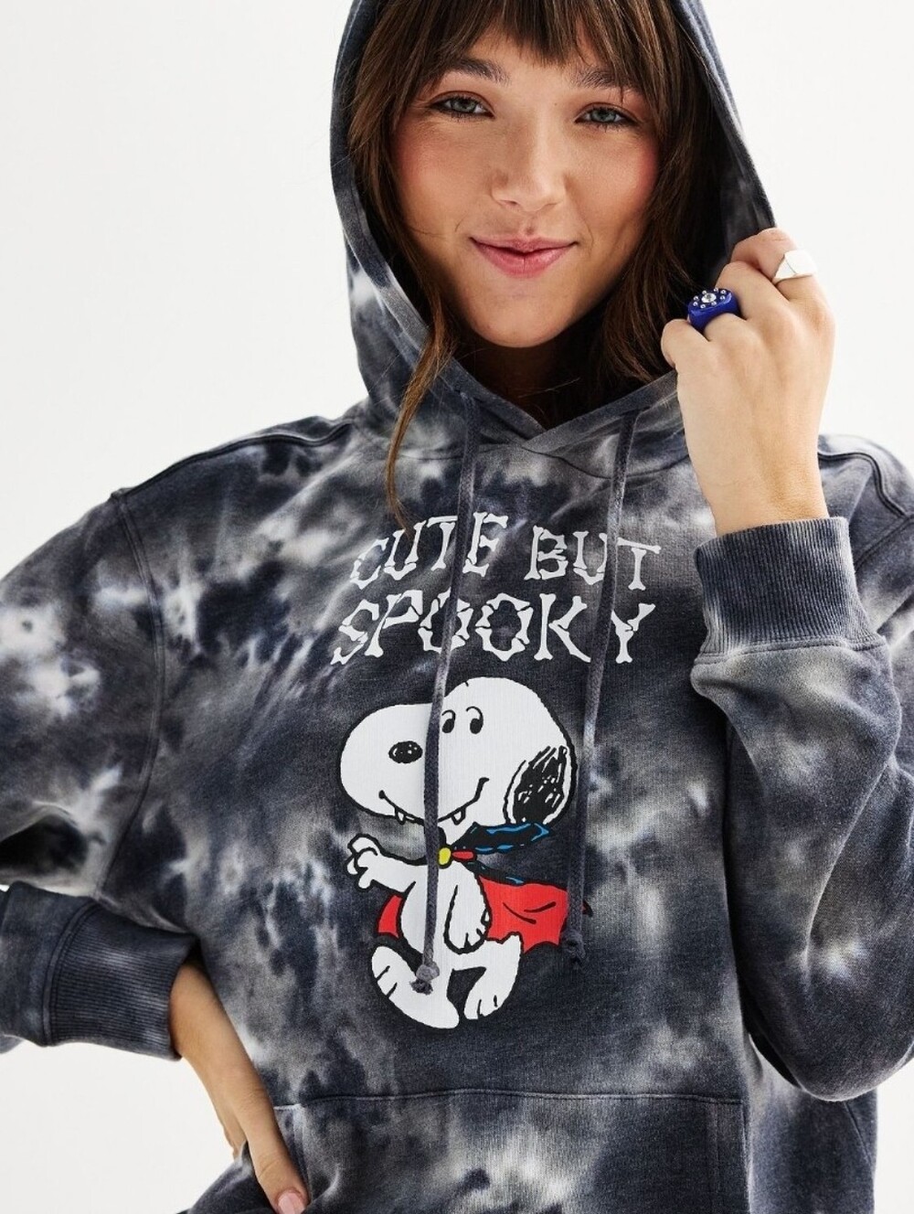 Snoopy Spooky Halloween Fleece Graphic Hoodie-Med - Picture 2 of 9